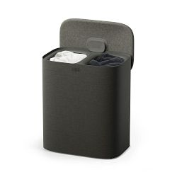 Joseph Joseph Tota 2 Twin 90L Easy-Empty Laundry Basket, Forest Grey