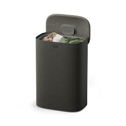 Joseph Joseph Tota 2 One 60L Easy-Empty Laundry Basket, Forest Grey