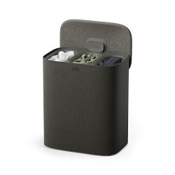 Joseph Joseph Tota 2 Trio 90L Easy-Empty Laundry Basket, Forest Grey