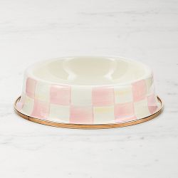 MacKenzie Childs Pet Bowls Rosy Check, Small