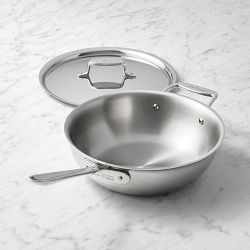 All-Clad D5® Polished Stainless-Steel Risotto Pan, 4-Qt