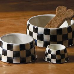 MacKenzie-Childs Pet Bowls, Courtly Check