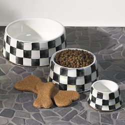 MacKenzie-Childs Pet Bowls, Courtly Check