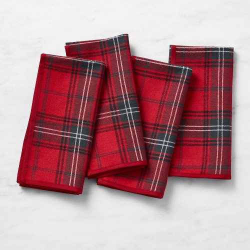 Red Tartan Napkins, Set of 4