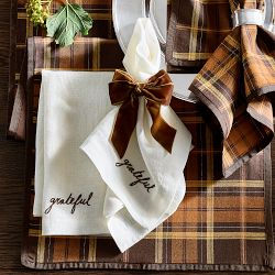 Autumn Plaid Napkins, Set of 4