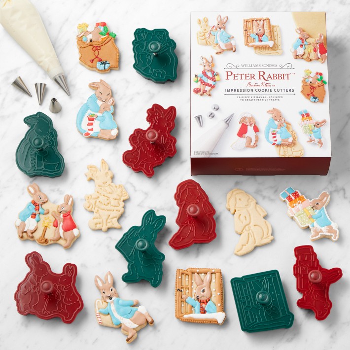 日本未発売　WILLIAMS-SONOMA ピーターラビット　クッキー　キット Peter Rabbit™ Holiday Impression Cookie Cutters | Williams Sonoma