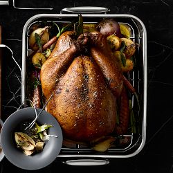 Williams Sonoma Stainless-Steel Ultimate Roaster with Rack
