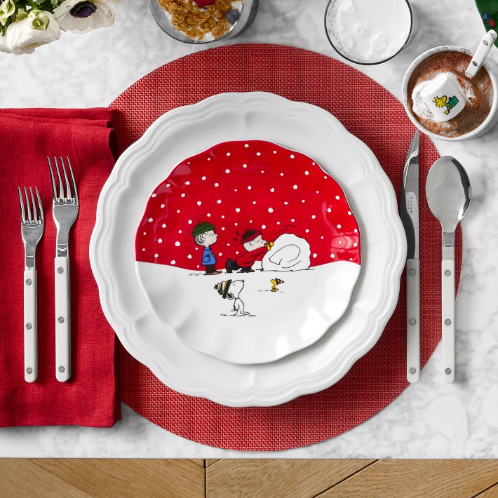 PEANUTS™ Charlie Brown Christmas Plates | Williams Sonoma