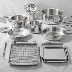 All-Clad D5® Polished Stainless-Steel Ultimate Kitchen 21-Piece Set