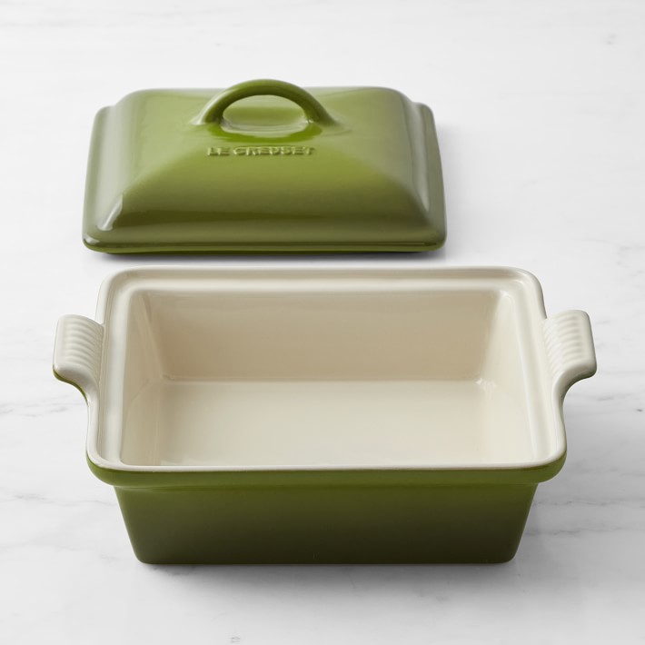 Le Creuset Heritage Stoneware Shallow Square Covered Baking Pan