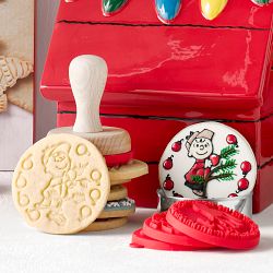 PEANUTS™ x Williams Sonoma Charlie Brown Christmas Silicone Cookie Stamps, Set of 4