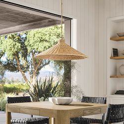 Carmel Rattan Tapered Pendant Light