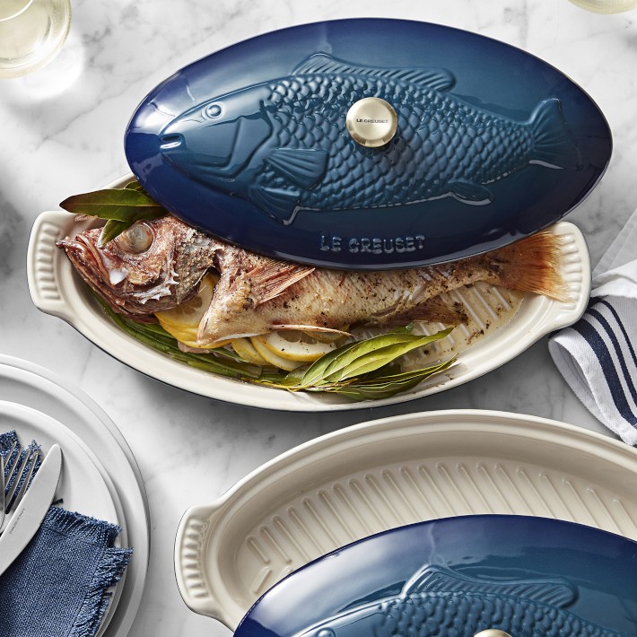Le Creuset Stoneware Oval Fish Baker, 1 3/4 Qt. | Williams Sonoma