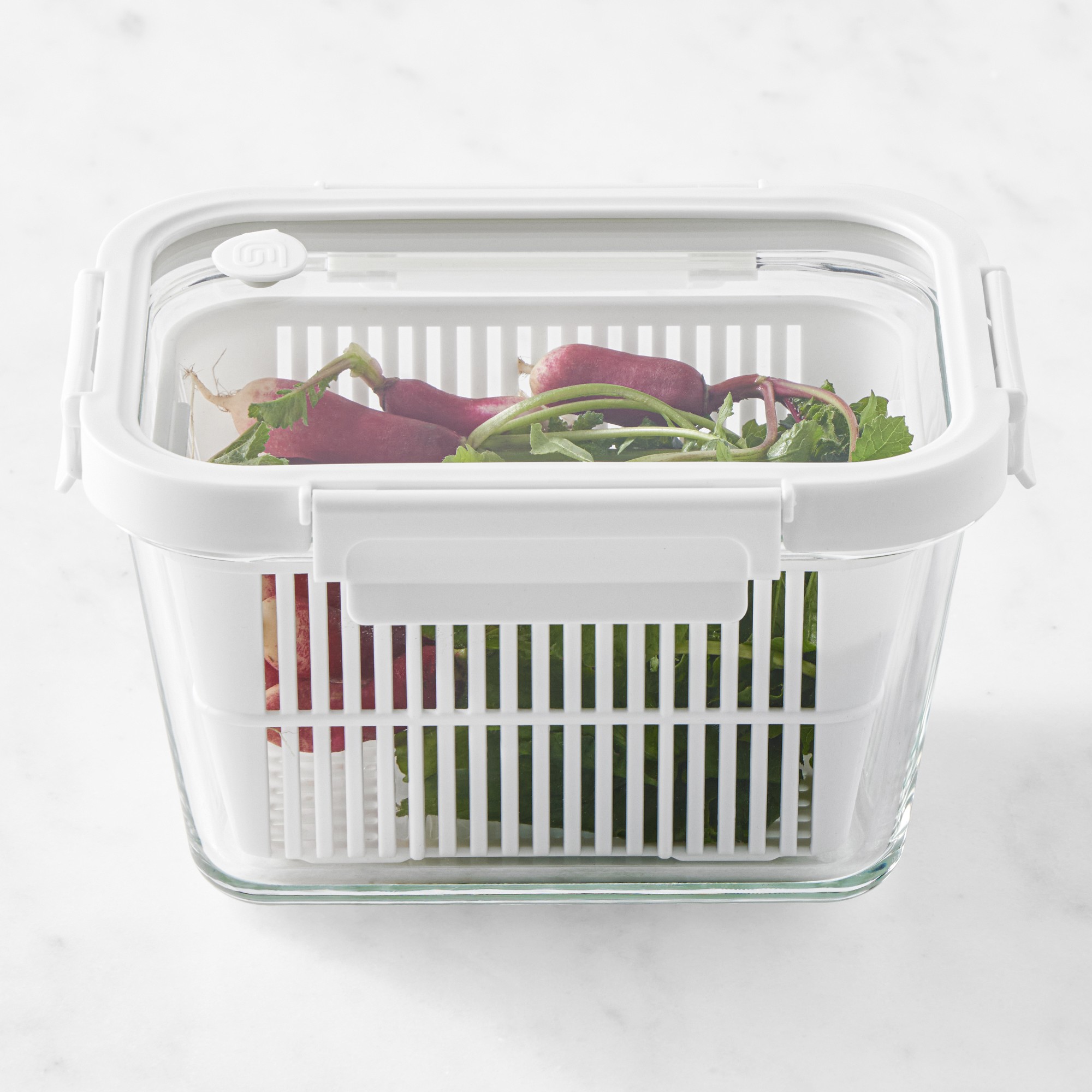 Hold Everything Fridge Colander and Glass Storage Container | Williams Sonoma