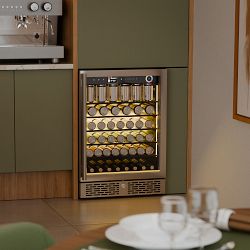 Vinoglow Backlit Undercounter Glass Beverage Cooler