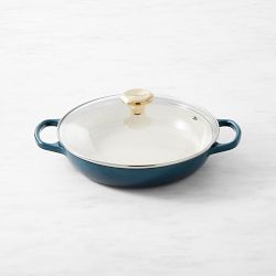 Le Creuset Signature Enameled Cast Iron Braiser with Glass Lid, 2.25-Qt., Agave