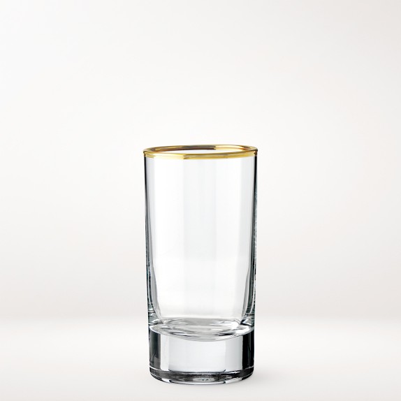 Gold Rim Shot Glasses