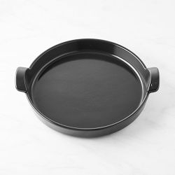 Emile Henry French Ceramic Deep Dish Pizza Pan, 12", Charcoal