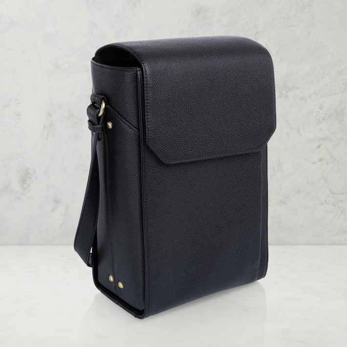 Barossa Two-Bottle Leatherette Wine Tote - Black | Williams Sonoma