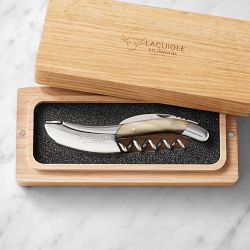 Laguiole En Aubrac Waiters Corkscrew Wine Opener, Solid Horn