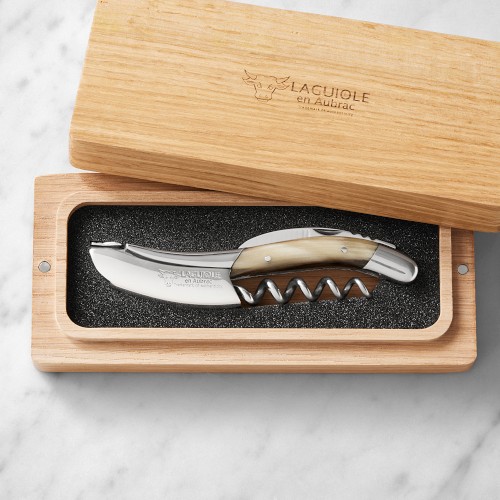 Laguiole En Aubrac Waiters Corkscrew Wine Opener, Solid Horn