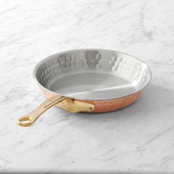 Mauviel M'Elite 6B Hammered Copper Induction Fry Pan, 8"