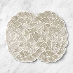 Silver Knot Beaded Placemat, Single