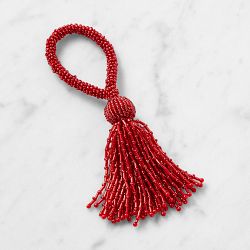 Beaded Tassel Napkin Ring, Set of 4