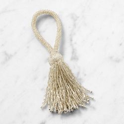 Beaded Tassel Napkin Ring, Set of 4