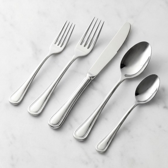 Robert Welch Flute Satin Silverware Sets | Williams Sonoma