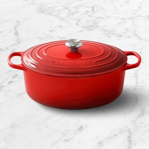 Le Creuset Signature Enameled Cast Iron Oval Dutch Oven, 6.75-Qt., Red