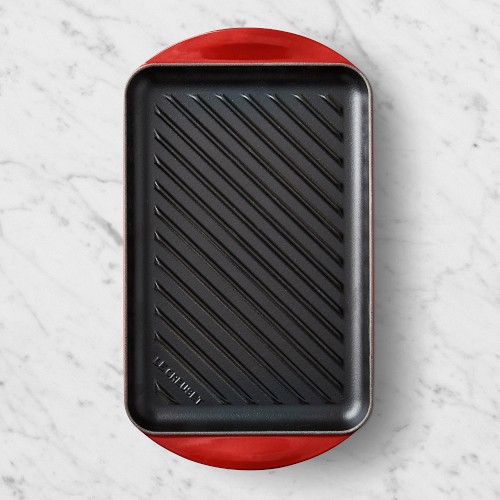 Le Creuset Enameled Cast Iron Skinny Grill, Red