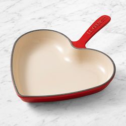 Le Creuset Enameled Cast Iron Heart Skillet Fry Pan, Red