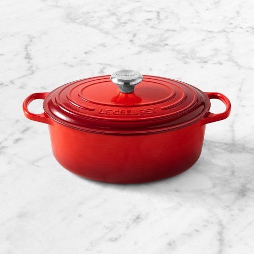 Le Creuset Signature Enameled Cast Iron Oval Dutch Oven, 5-Qt., Red