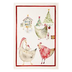 Novelty Holiday Chicken Towels, Set of 2