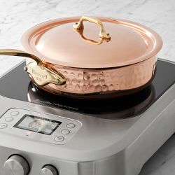 Mauviel M'Elite 6B Hammered Copper Induction Saute Pan, 3.25-Qt