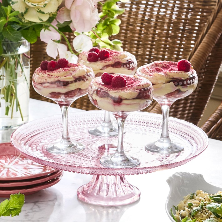 ウィリアムズ・ソノマ ピンク ケーキスタンド プレート Fortessa Jupiter Cake Stand | Williams Sonoma