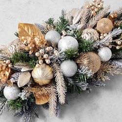 Gilded Champagne Ornament Faux Centerpiece
