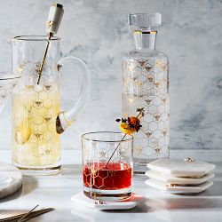 Marble Honeycomb Coasters, Set of 4