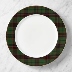 Green Tartan Chargers, Set of 4