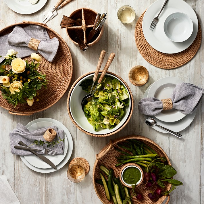 Light Woven Coasters, Set of 6 | Williams Sonoma