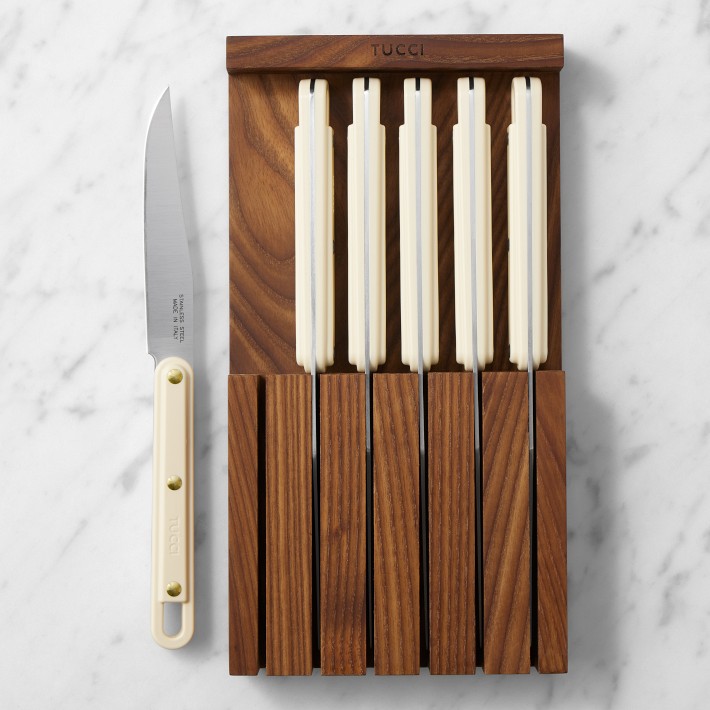 Night of Beautie II 6個セット Wüsthof Gourmet 4-Piece Knife Set in Acacia Tray | Williams Sonoma