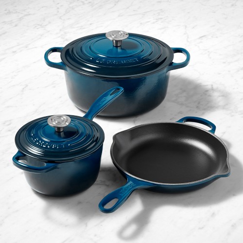 Le Creuset Signature Enameled Cast Iron 5-Piece Cookware Set, Nuit