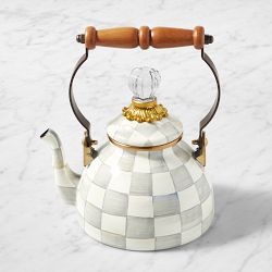 MacKenzie-Childs Sterling Check Tea Kettle, 1-Qt