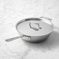 All-Clad D5® Brushed Stainless-Steel Risotto Pan, 4-Qt