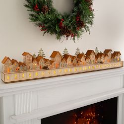 Balsam Hill Lit Wooden Alpine Village Advent Calendar