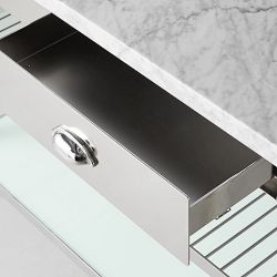 Modular Double Kitchen Island with Marble Top (72")