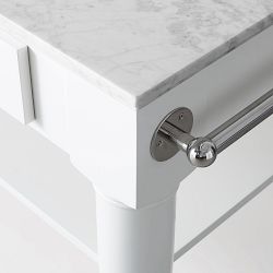 Barrelson Single Kitchen Island with Marble Top (49")