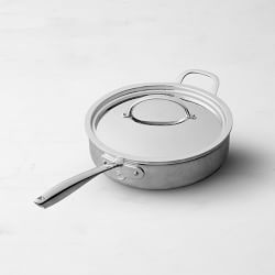 Williams Sonoma Thermo-Clad™ Stainless-Steel Sauté Pan with Lid, 4.5-Qt.