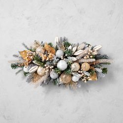 Gilded Champagne Ornament Faux Centerpiece